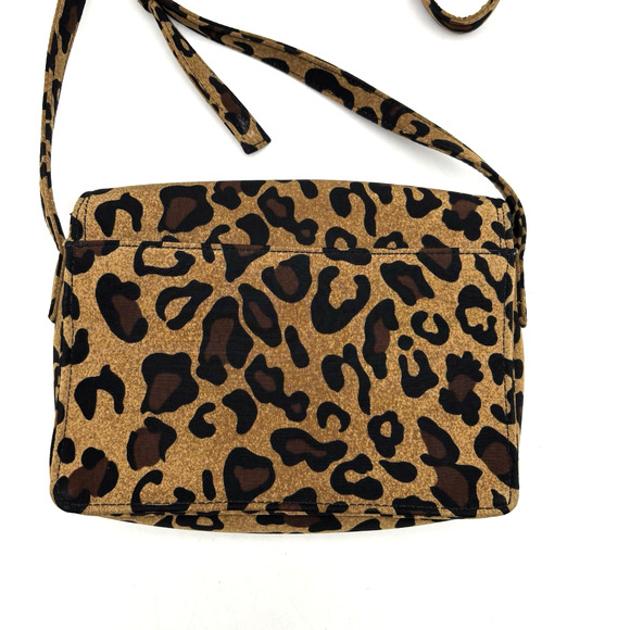 Evan Picone Leopard Print Organizer Small Crossbody Purse 7.5x5" - Picture 7 of 16